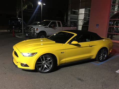 2015 Gt Triple Yellow Convertible The Mustang Source Ford Mustang