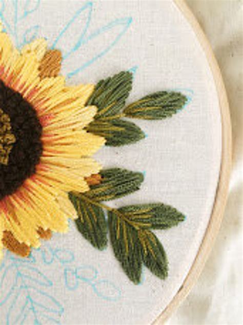 Sunflower Hand Embroidery Pattern Modern Embroidery Digital | Etsy