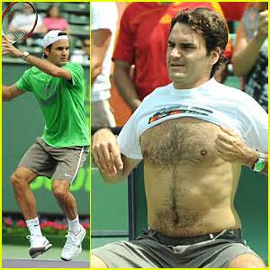 Roger Federer Goes Sony Shirtless Roger Federer Shirtless Just