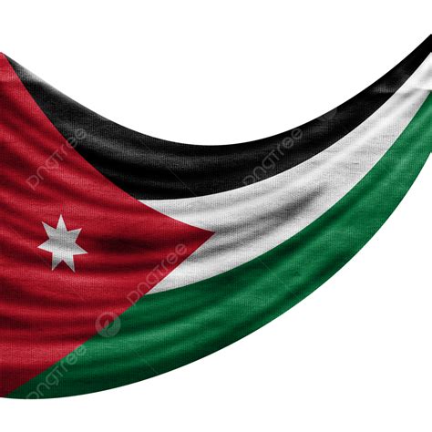 Jordan Flag Waving With Texture Jordan Flag Ribbon Png Transparent