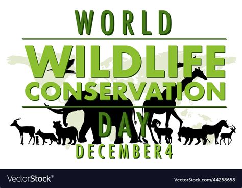 World Wildlife Conservation Day Poster Template Vector Image