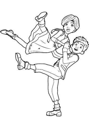 More images for leap felicie ballerina coloring pages » Félicie Dance with Victor Coloring page | Coloring pages ...