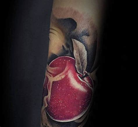 75 Juicy Apple Tattoos For Men 2023 Inspiration Guide