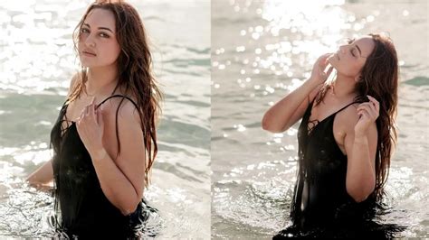 Sexy Sonakshi Sinha Flaunts Her Curves In Black Swimsuit Pics Go Viral See Here The Ecofinance