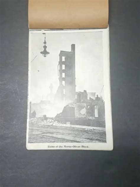 1911 Great Fire Bangor Maine Souvenir Booklet Original Postcards 19