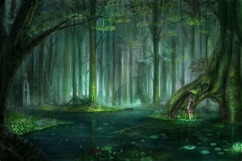 Elven Forest Wallpapers Top Free Elven Forest Backgrounds WallpaperAccess