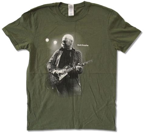 Gildan Adult Mark Knopfler Live Tour 2013 Olive Green T Shirt
