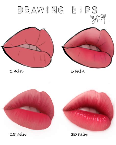 Image Result For Drawing Lips Lips Drawing Digital Painting