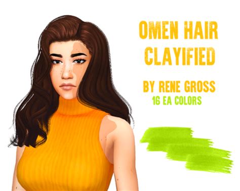 Anto Omen Hair Clayified Rene Hair Sims 4 Cc