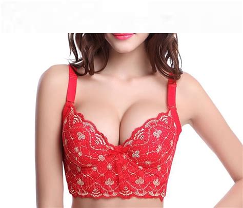 sexy women push up padded super boost underwire bra band size 34 36 38 40 b cup red 40 at amazon