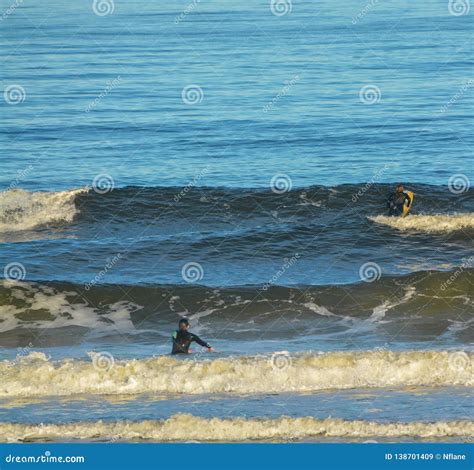 Surfers in the Atlantic, Jacksonville Beach, Duval County, Florida