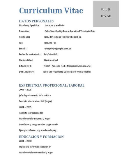Curriculum Vitae Como Hacer Un Cv Formatos Y Ejemplos Como Hacer Un Images