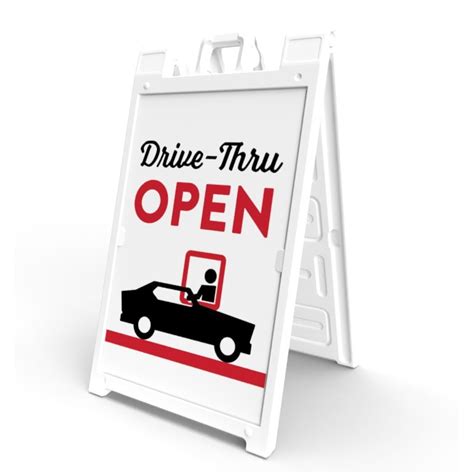 Drive Thru Open Signicade Sign Jbforms