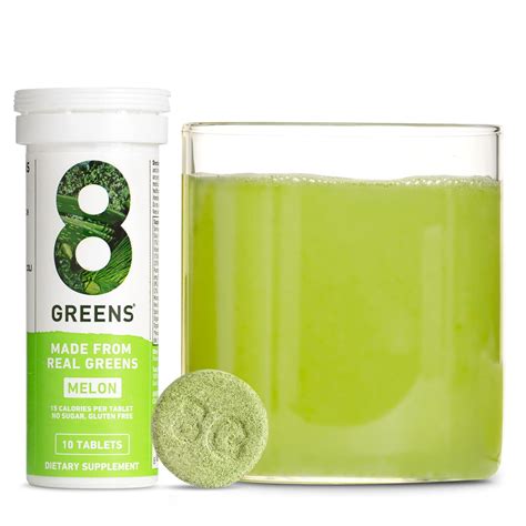 Buy 8Greens Melon Effervescent S Daily Superfood Greens Powder