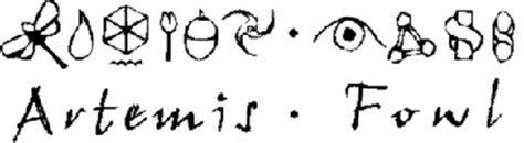 The opal deception and you don't read gnommish, print out a copy of the gnommish alphabet and translate it. Artemis Fowl