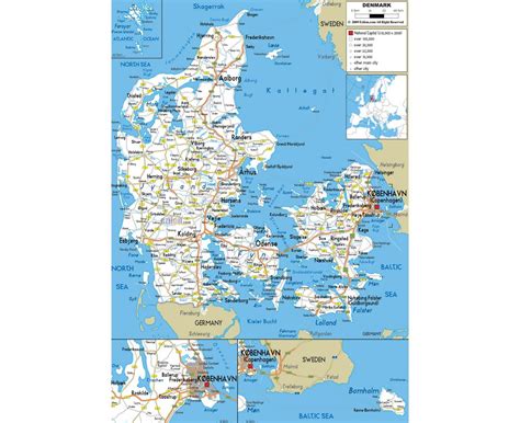 Europe is a continent that comprises the westernmost part of eurasia. Maps of Denmark | Collection of maps of Denmark | Europe | Mapsland | Maps of the World