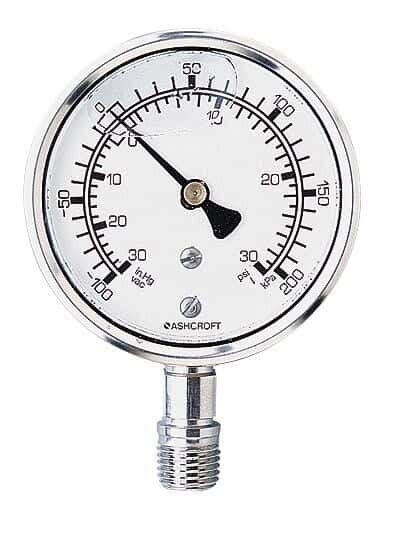 Ashcroft 0 To 1000 Psi And 0 To 70 Kgcm2 Dual Scale Gauge Bottom
