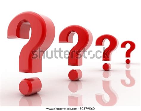 3d Red Question Marks Isolated On 库存插图 80879560 Shutterstock