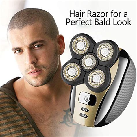 Electric Razor For Men Head Shaver For Bald Men Grooming Kit 5 In 1 Wet Dry Rotary Shavers Nose