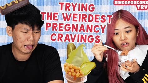 Singaporeans Try Weird Pregnancy Cravings Taste Test Youtube