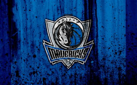 Download Wallpapers 4k Dallas Mavericks Grunge Nba Basketball Club Western Conference Usa