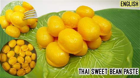Khanom Thai Mung Bean Dessert Mung Bean Ball Met Khanun Thai