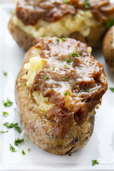 Maybe you would like to learn more about one of these? French Onion Twice Baked Potato | Recipe in 2020 (With images) | Twice baked potatoes, Homemade ...