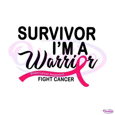 Survivor Im A Warrior Breast Cancer Awareness Svg File