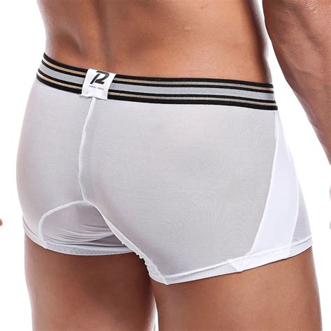 Sexy Mens Panel Trunk Underpants Soft Micro Pouch Sheer Boxer Etsy