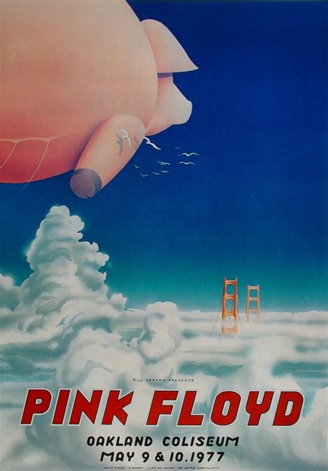 Pink Floyd Vintage Concert Poster From Oakland Coliseum Arena May 9