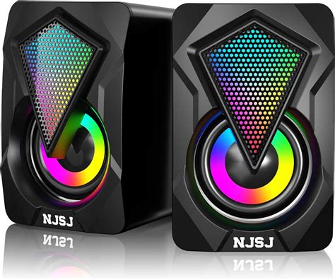 Buy Njsj Computer Speakers20 Usb Powered Gaming Speakers With Rgb Led