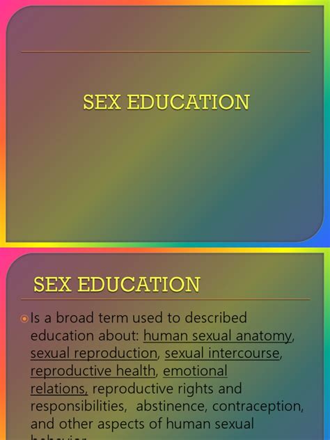 Sex Education Pdf Sex Education Sexual Intercourse