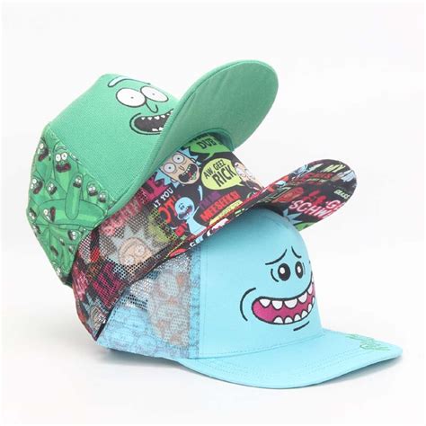 Cartoon Rick And Morty Mr Meeseeks Whimsy Hats Adjustable Casquette