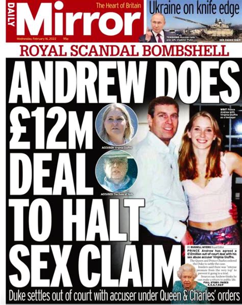 Prince Andrew How Uk Papers Reacted To Settlement News