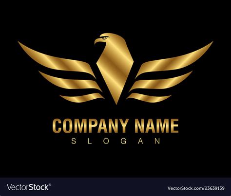 Gold Eagle Logo Royalty Free Vector Image Vectorstock
