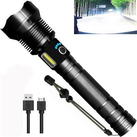 LAST DAY SALE OFF LED Rechargeable Tactical Laser Flashlight High Lumens