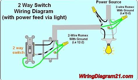 2 way light switch diagram uk