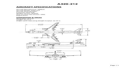 Aircraft Specifications Model A320 212