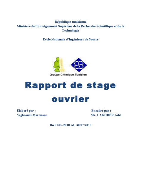 Rapport De Stage Turbine Chaudière