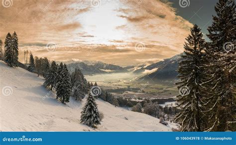 Winter Wonderland In The Swiss Alps Stock Photo Image Of Ochsenalp