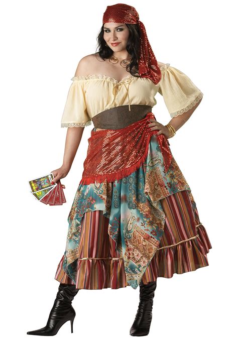 Plus Size Gypsy Dancer Costume Fortune Teller Costumes For Plus Size