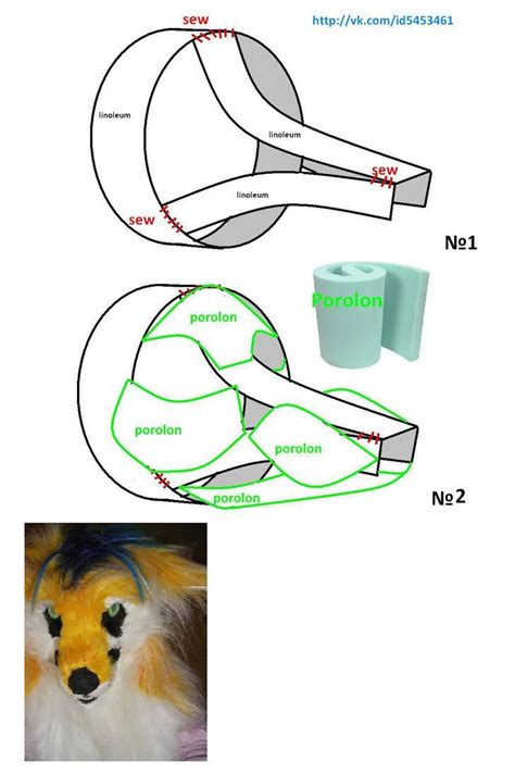 Instructions For The Mask By Vivean2005 Fursuit Tutorial Furry