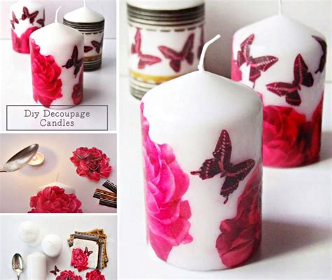 Decoupage Candles Diy Decoupage Candles Decoupage Glass Paper Napkins