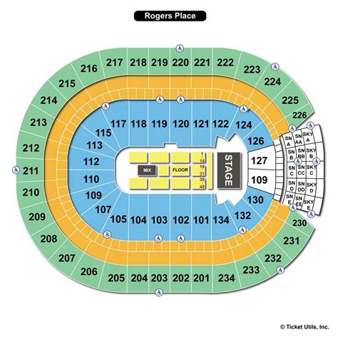 Rogers Arena Edmonton Seating Chart With Seat Numbers Elcho Table