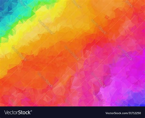 Bright Rainbow Color Abstract Polygonal Background