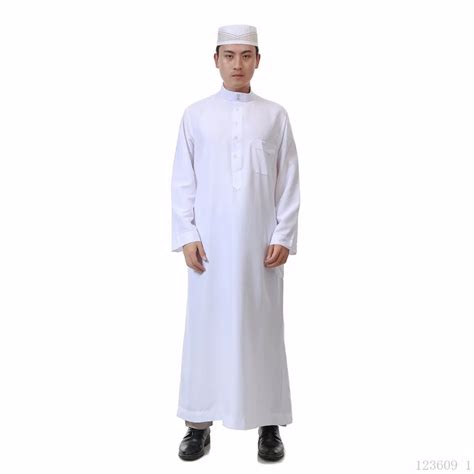 Traditional Islamic Clothing Casual Men Cotton Jubba Thobe Dubai Abaya