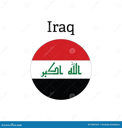 Iraq Flag Icon Stock Illustration Illustration Of Ensign 93687647