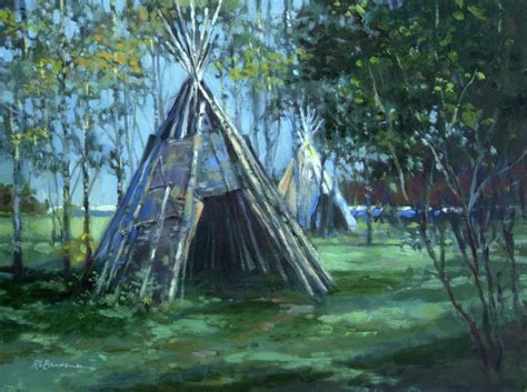 Two Ojibwe Teepees Bansemer Studio And Gallery Of Fine Art