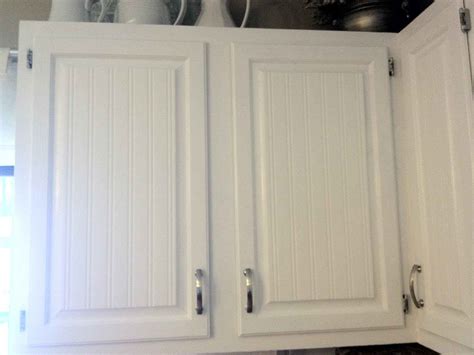 What a difference a detail like beadboard can make! Beadboard Kitchen Cabinet Installation
