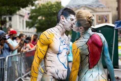 Models Shed Clothes For Annual Bodypainting Day In New York City Inquirer News